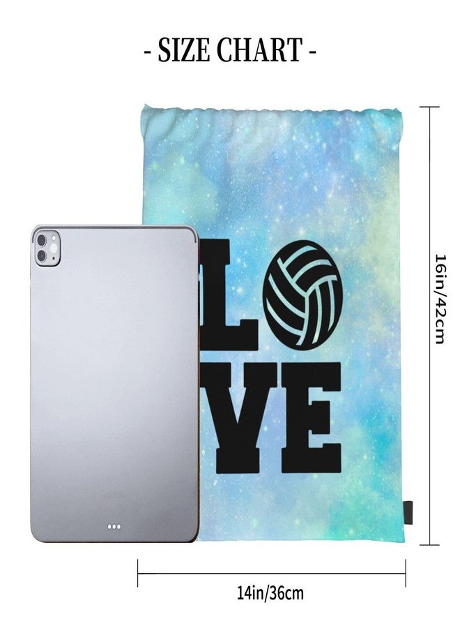 AIMASTZ Love Volleyball Unisex Drawstring Backpack Bag Sport Gym Swim Travel Sackpack - Image 3